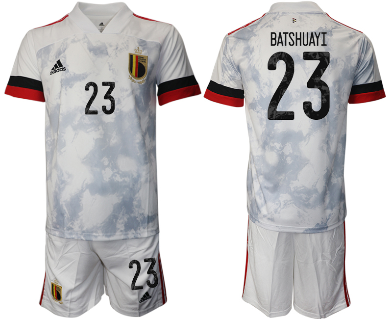 Men 2021 European Cup Belgium away white #23 Soccer Jersey